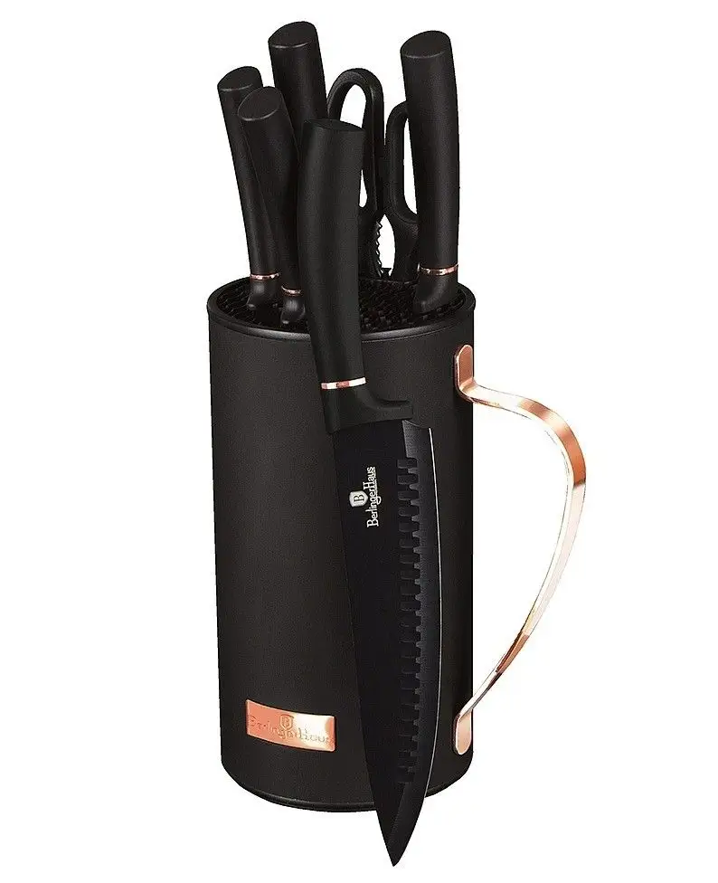 Berlinger Haus Black Rose Collection 7 r�szes k�sk�szlet �llv�nnyal, tapad�smentes bevonattal